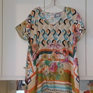 JOHNNY WAS silk tunic